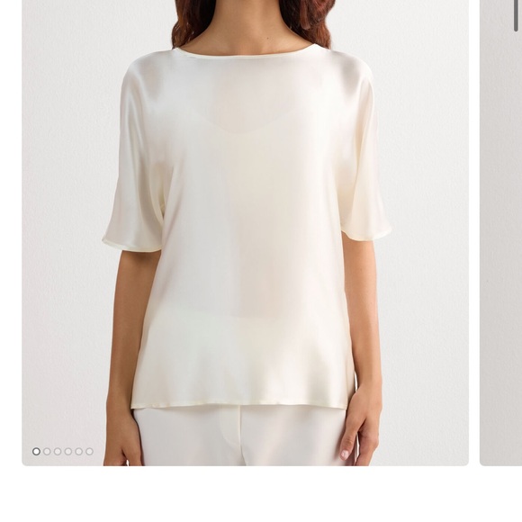 Nwt intimissimi silk and modal top short sleeve L large spray blue Italy - Picture 11 of 15